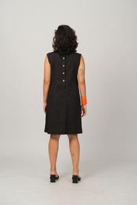 Vestido Vitória Trama Sustentável Artesanal - Preto