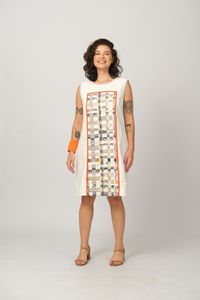 Vestido Vitória Trama Sustentável Artesanal - Branco