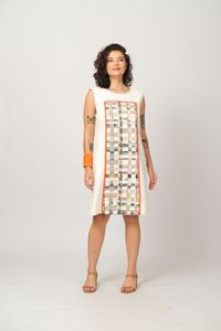 Vestido Vitória Trama Sustentável Artesanal - Branco