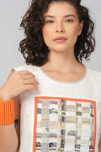 Vestido Vitória Trama Sustentável Artesanal - Branco