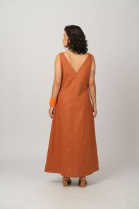 Vestido Ana Rita Midi - Telha