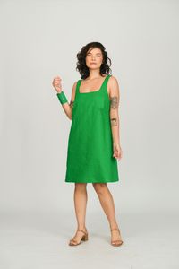 Vestido Vilma Curto - Verde Bandeira