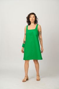 Vestido Vilma Curto - Verde Bandeira