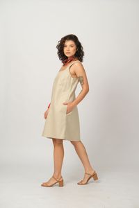 Vestido Vilma Curto - Areia