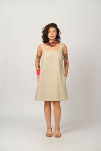 Vestido Vilma Curto - Areia