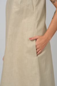 Vestido Vilma Curto - Areia