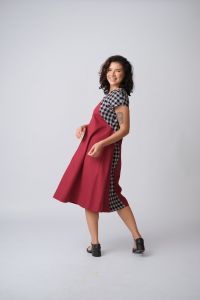 Vestido Midi Bicolor