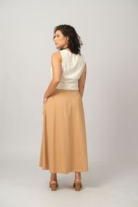Blusa Florentina Drapeada - Natural