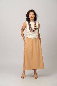 Blusa Florentina Drapeada - Natural