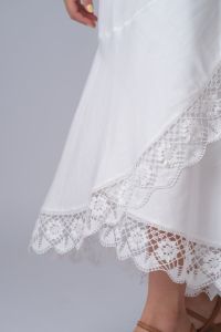 Saia Catarina Renda de Bilro - Branco