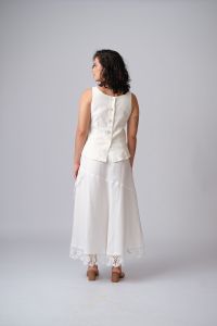 Saia Catarina Renda de Bilro - Branco