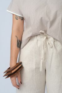 Calça André Reta 100% Linho - Natural