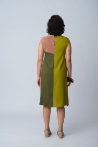 Vestido Ana Rosa Curto Assimétrico - Multicor