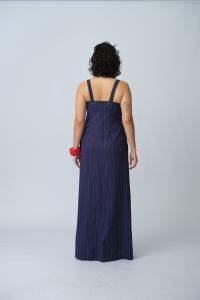 Vestido Ariadne Longo - Listra Azul