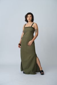 Vestido Ariadne Longo - Listra Verde
