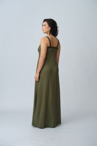 Vestido Ariadne Longo - Listra Verde