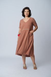 Vestido Camile Renda de Bilro - Moca