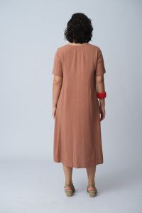 Vestido Camile Renda de Bilro - Moca