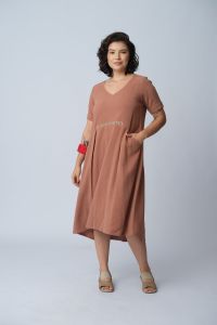 Vestido Camile Renda de Bilro - Moca