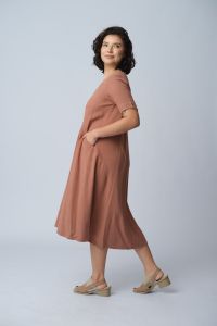 Vestido Camile Renda de Bilro - Moca