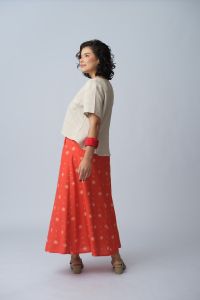 Blusa Margarida 100% Linho Manga Curta - Cru