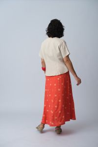 Blusa Margarida 100% Linho Manga Curta - Cru