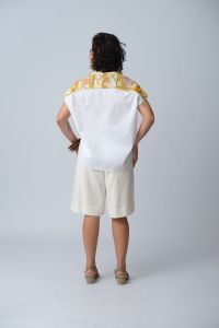 Blusa Sílvia Ampla Trama - Branco