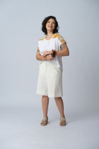 Blusa Sílvia Ampla Trama - Branco