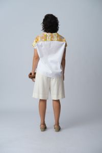 Blusa Sílvia Ampla Trama - Branco