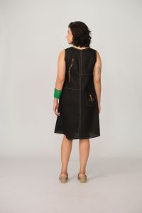 Vestido Carla 100% Linho - Preto