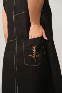 Vestido Carla 100% Linho - Preto