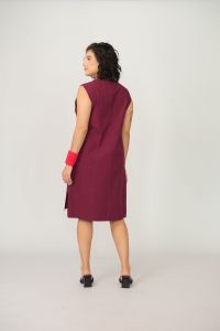 Vestido Fefê Reto - Vinho
