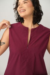 Vestido Fefê Reto - Vinho