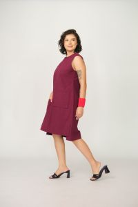 Vestido Fefê Reto - Vinho