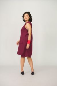 Vestido Fefê Reto - Vinho