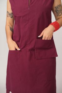 Vestido Fefê Reto - Vinho