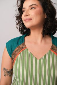 Blusa Selma - Verde Listrado
