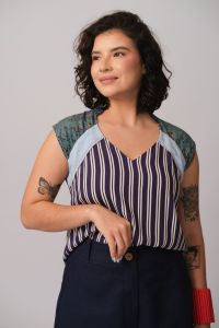 Blusa Selma - Azul Listrado