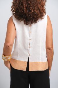 Blusa Marion - Off / Salmão