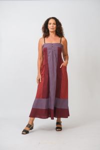 Vestido Carol - Vichy Lilás / Vinho