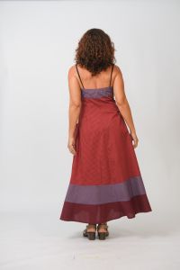 Vestido Carol - Vichy Lilás / Vinho