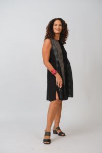 Vestido Sueli - Preto / Cinza
