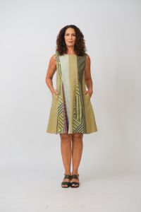 Vestido Sueli - Verde / Lilás