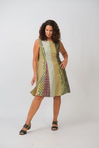Vestido Sueli - Verde / Lilás