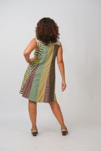 Vestido Sueli - Verde / Lilás