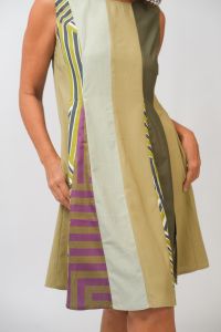 Vestido Sueli - Verde / Lilás