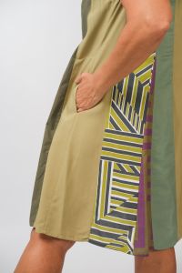 Vestido Sueli - Verde / Lilás