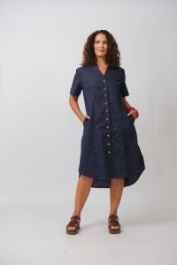 Chemise Jandira - Azul 100% Linho