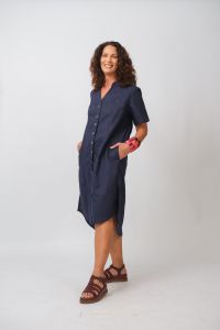 Chemise Jandira - Azul 100% Linho