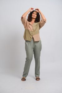 Blusa Malu - Verde Água / Caqui